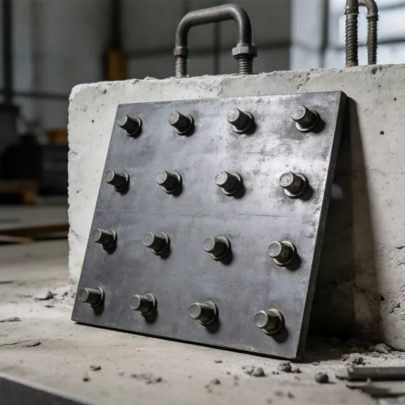 Ingebedde stalen plaat